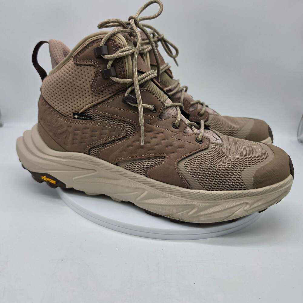 HOKA Anacapa 2 Mid GTX Gore Tex Vibram Sole Men's Size 10D Tan 1141633F Hiking